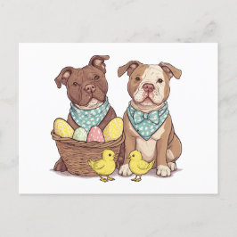 Postal Festiva Bulldoges del foso de Pascua