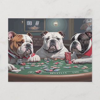 Postal Festiva Bulldogs playing poker