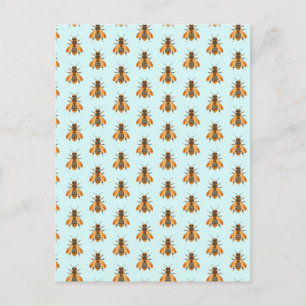 Postal Festiva Bumble Bee de estilo antiguo - Inspirado en la épo