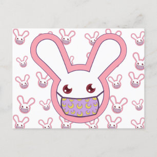Postal Festiva Bunny de seguridad