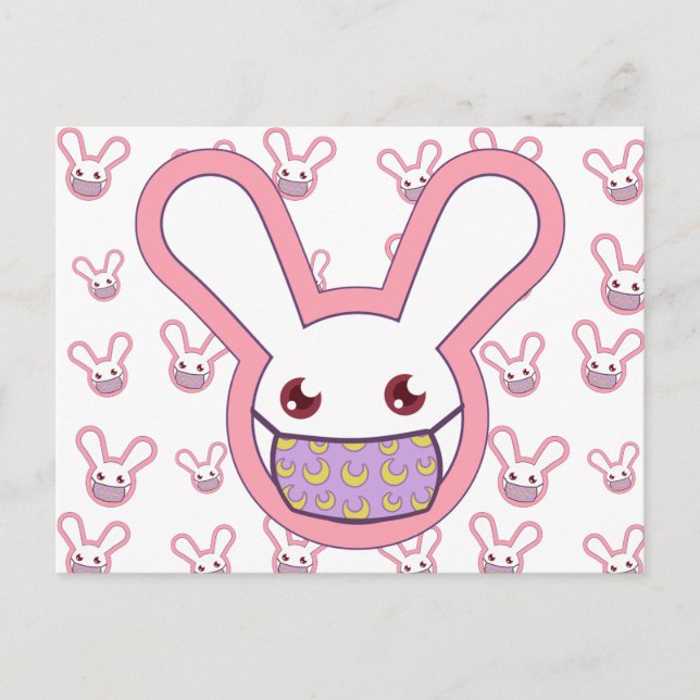 Postal Festiva Bunny de seguridad (Anverso)
