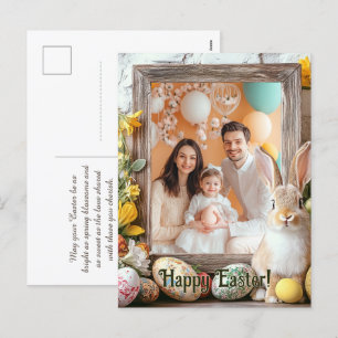 Postal Festiva Bunnygrama de primavera de citación de huevos 🐇 p