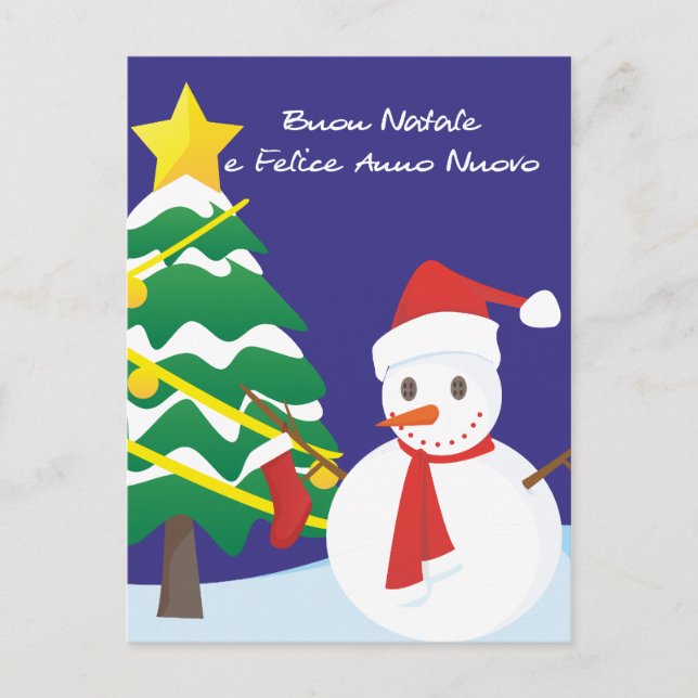 Postal Festiva Buon Natale e Felice Anno Nuovo (Anverso)