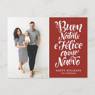 Postal Festiva Buon Natale e Felice Anno Nuovo Foto Roja