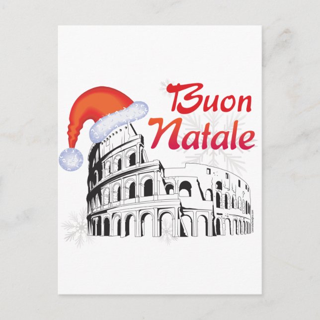 Postal Festiva Buon Natale romaní (Anverso)