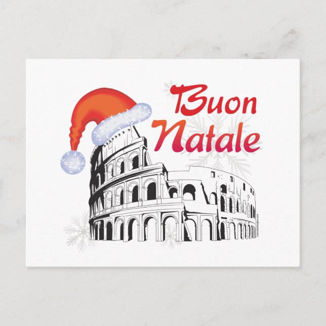 Postal Festiva Buon Natale romaní (Anverso)