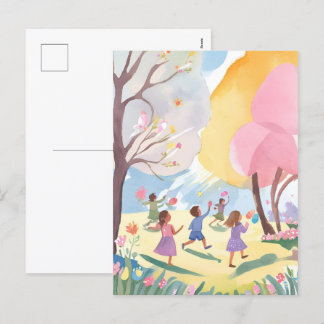 Postal Festiva Búsqueda de huevo de Pascua pastel Floral Hecho a 