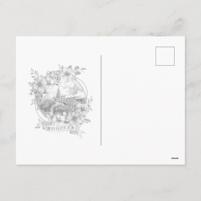 Postal Festiva Buzet Croacia (Reverso)