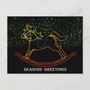 Postal Festiva Caballo de Rocking navidades 2016