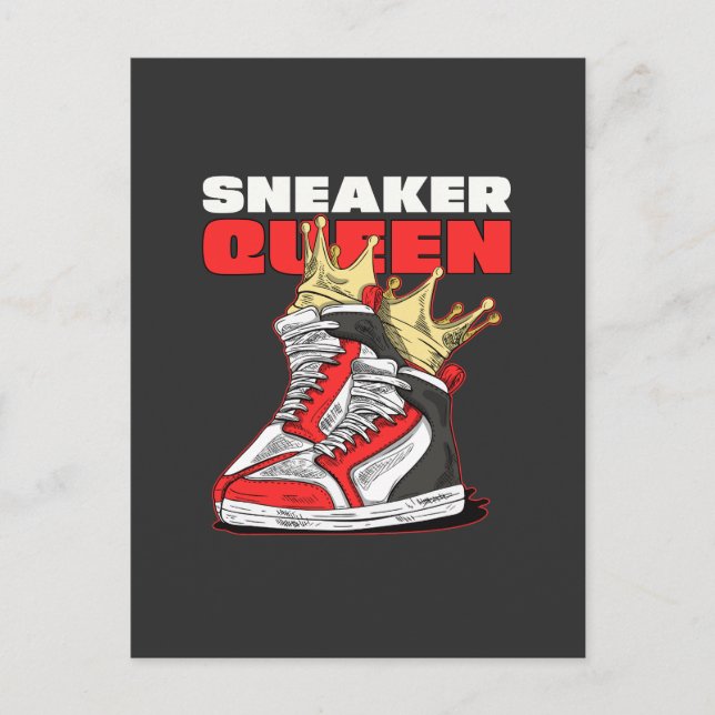 Postal Festiva Cabeza de Sneaker Queen Sneaker (Anverso)