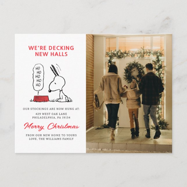 Postal Festiva Cacahuetes | Snoopy Ho Ho Ho Ho Ho Food Dish (Anverso)