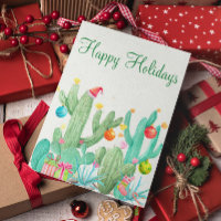 Cactus del Desierto de Felices Fiestas