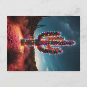 Postal Festiva Cactus del desierto de los Navidades del suroeste