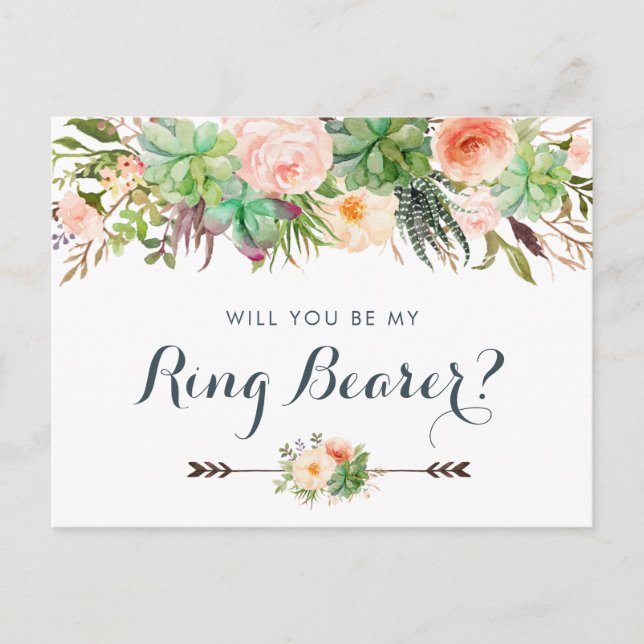 Postal Festiva Cactus Succulents Floral Greeneration Serás Mi (Anverso)