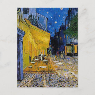 Postal Festiva Café Terrace en el arte de Night Vincent van Gogh