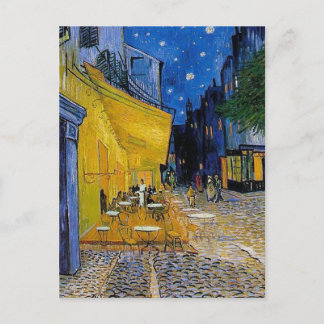 Postal Festiva Café Terrace en el arte de Night Vincent van Gogh