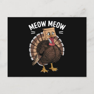 Postal Festiva Caída del gato Meow, gracioso gato turco de Acción