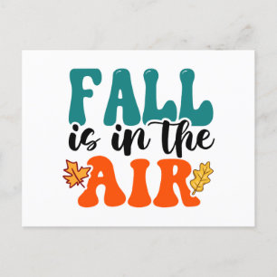 Postal Festiva Caída en el aire otoño