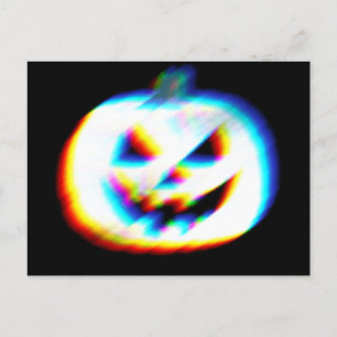 Postal Festiva Calabaza blanca Glitchy EDM