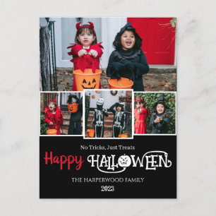 Postal Festiva Calabaza boo jack-o-lantern Feliz Halloween 4 Foto