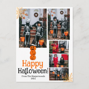 Postal Festiva Calabaza boo jack-o-lantern feliz Halloween 5 Foto