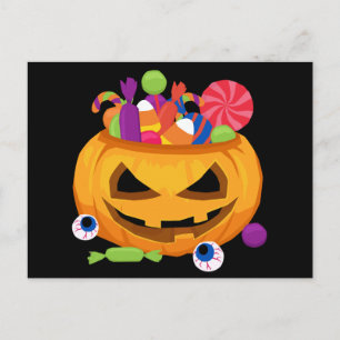 Postal Festiva calabaza de linterna de jack