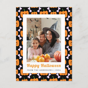 Postal Festiva Calabaza minimalista Spooky Happy Halloween 1 Phot