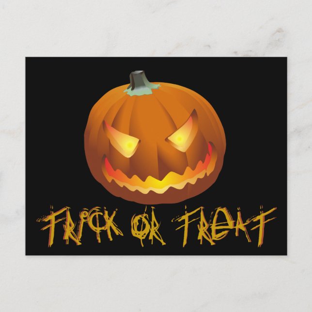 Postal Festiva Calabaza para Halloween 6 (Anverso)