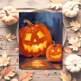 Postal Festiva Calabazas de Jack-O-Lantern Halloween