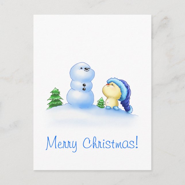 Postal Festiva Calabazas en la nieve (Anverso)