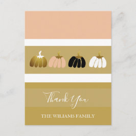 Postal Festiva Calabazas Personalizadas Modernas En Negro, Blanco