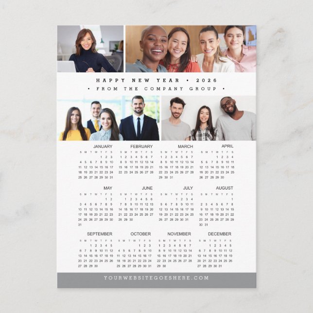 Postal Festiva Calendario 2026 de Modern Business Team (Anverso)