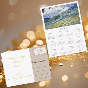 Postal Festiva Calendario 2026 Paisaje Francia Vincent Van Gogh