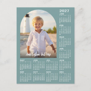 Postal Festiva Calendario 2027 con Foto - Arco Moderno