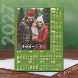 Postal Festiva Calendario 2027 con Foto - Moderno