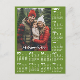 Postal Festiva Calendario 2027 con Foto - Moderno