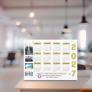 Postal Festiva Calendario Corporativo 2027 Foto de la Empresa Est