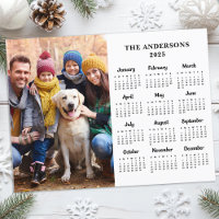 Calendario de 12 meses de la familia simple de fot