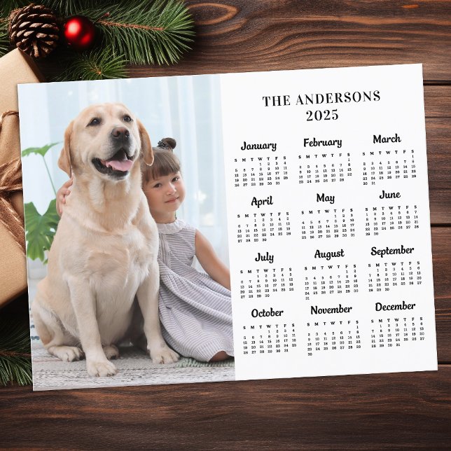 Postal Festiva Calendario de 12 meses del Personalizado 2026 Masc (Subido por el creador)