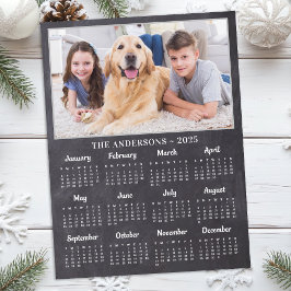 Postal Festiva Calendario de fotografía de perro de la familia Ru