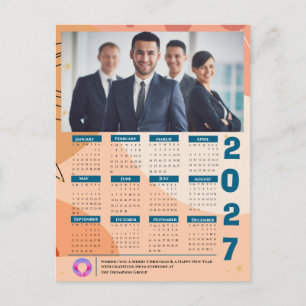 Postal Festiva Calendario de fotos corporativas 2027 Empresa Nego