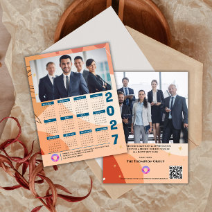Postal Festiva Calendario de fotos corporativas 2027 Empresa Nego
