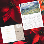 Postal Festiva Calendario de Landscape France Vincent Van Gogh 20<br><div class="desc">Crea tu propio personalizado, personalizado, hermoso y elegante letra de escritura de oro falso, simple negro y blanco, calendario 2025 de año completo, viajes / paisaje / naturaleza / amantes del arte vintage y navidades de Van Gogh conocedores / vacaciones / temporadas / nuevo año calendario de saludos postal, con...</div>