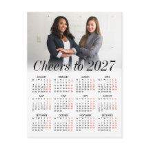 Calendario empresarial minimalista con foto de log