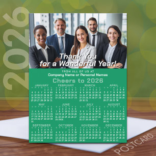 Postal Festiva Calendario - Gracias por el gran año - Negocios ve
