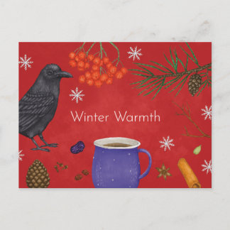 Postal Festiva Calidez de invierno, colección de cuentos de invie