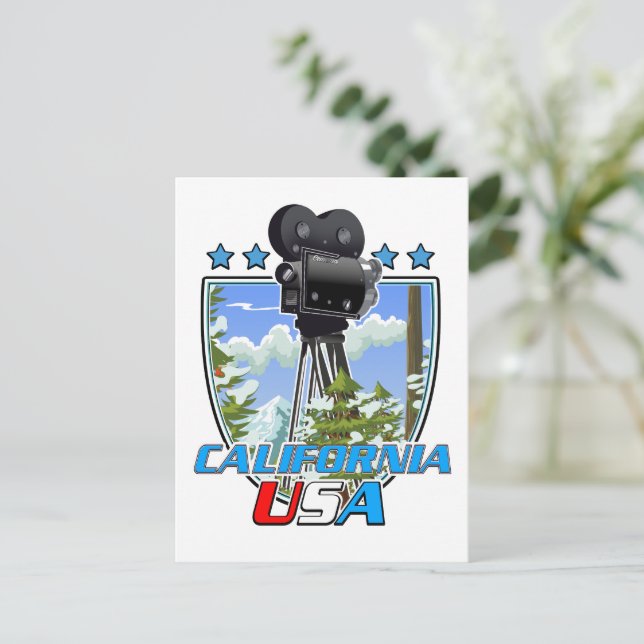 Postal Festiva California EE. UU. (Anverso de pie)