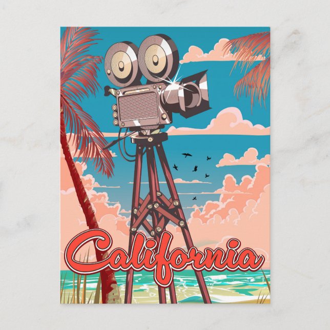 Postal Festiva California en las películas (Anverso)