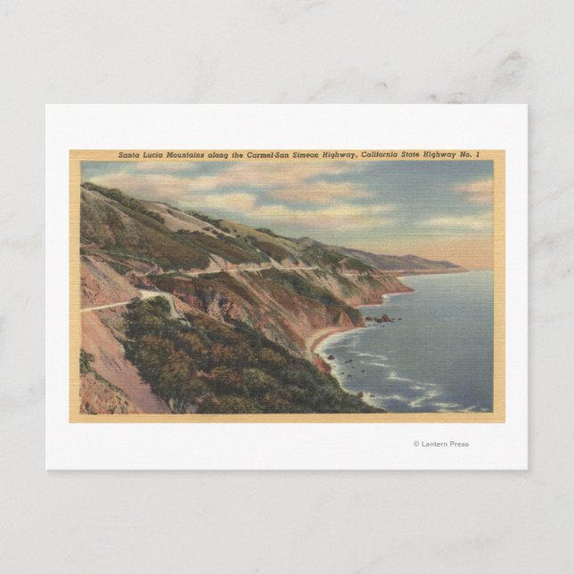 Postal Festiva CaliforniaSanta Lucía se acerca a la primera vuelt (Anverso)