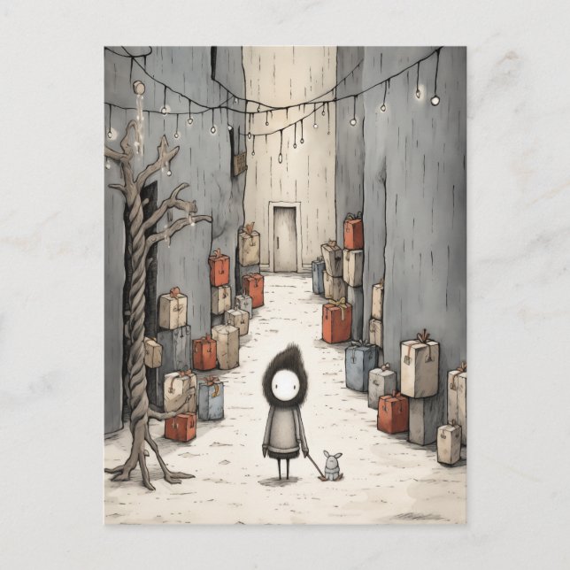 Postal Festiva Calle de regalos (Anverso)